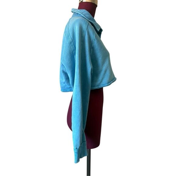 Free People Playoff Cropped Pullover Blue size S St Tropez - Picture 8 of 8